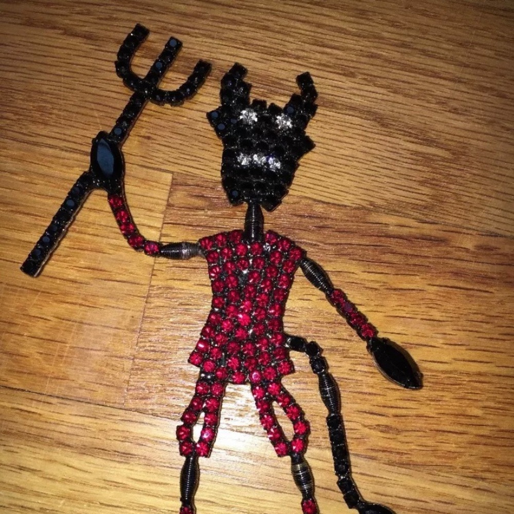 Bettina Von Walhof Devil Trembler Pin Brooch